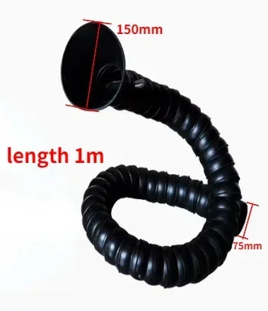 Flexible Smoke Exhaust Ventilator Pipe positioning bamboo tube suction air collector hood Industrial smoke extraction system