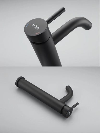 ULA G1/2 Basin Faucet Waterfall Bathroom Sink Faucet Hot Cold Water Mixer Tap Deck Mounted Bathroom Tap Crane Washbasin Tap