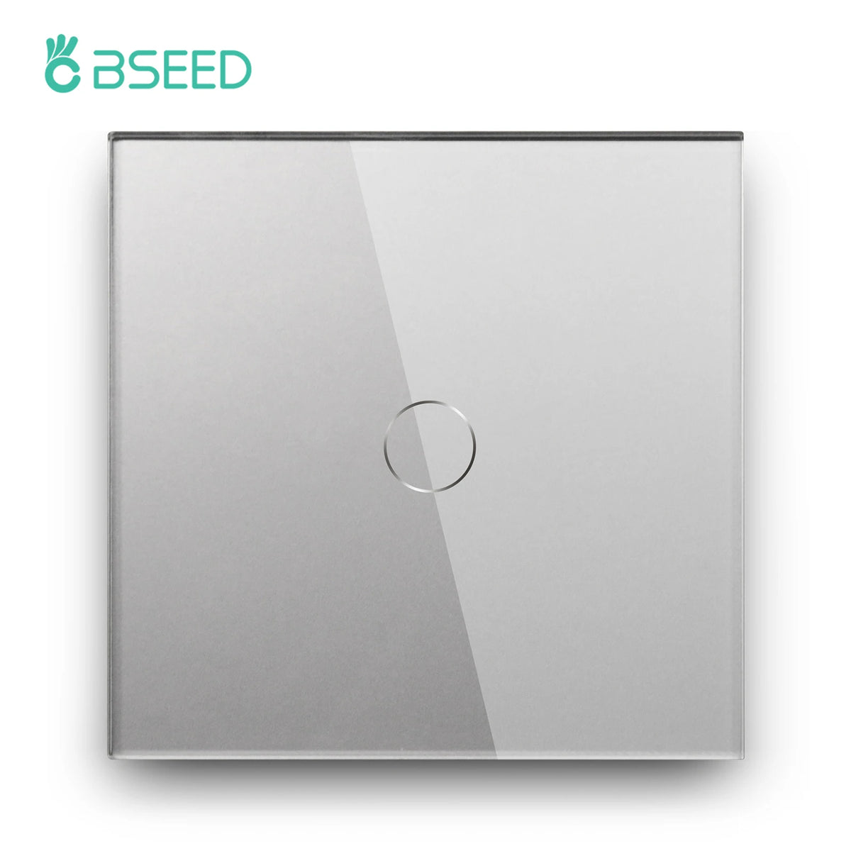 Bseed Touch Light Switch 1/2/3 Gang 1/2 Way Intermediate Stair Switch EU Power Sensor Switches Black White With Glass Panel