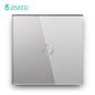 Bseed Touch Light Switch 1/2/3 Gang 1/2 Way Intermediate Stair Switch EU Power Sensor Switches Black White With Glass Panel