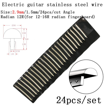 Fingerboard Frets Fret Wire For Electric Guitar Nickel Silver Stainless Steel 2.4MM 2.7mm 2.9MM Repair Material Accessories