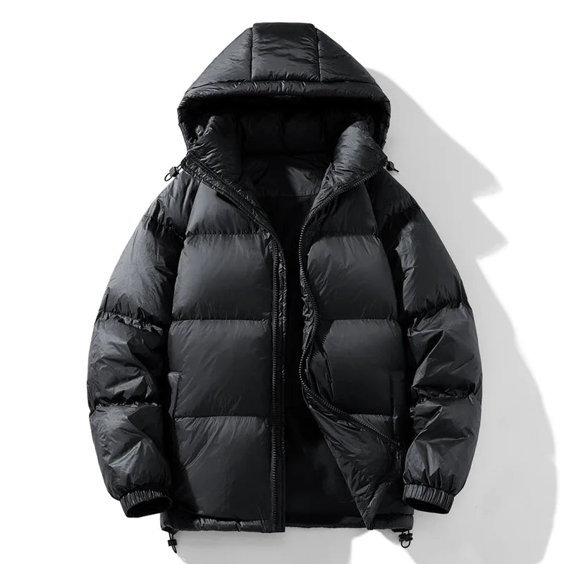 2025 Winter Hooded Men's 90% White Duck Down coat fashion warm Down Jackets casual winter Men thicken winter Jacket size M-4XL
