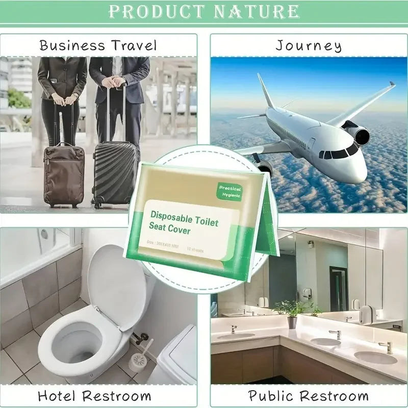 Portable Disposable Toilet Seat Cover Travel Camping Hotel Bathroom Accessories Degradable Waterproof Soluble Water Toilet Mats