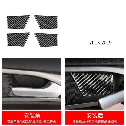 Fit for Ford Fusion Mondeo 2013–2019 Carbon Fiber Style ABS Interior Panel Cover Trim Stickers Car Decor Accessories