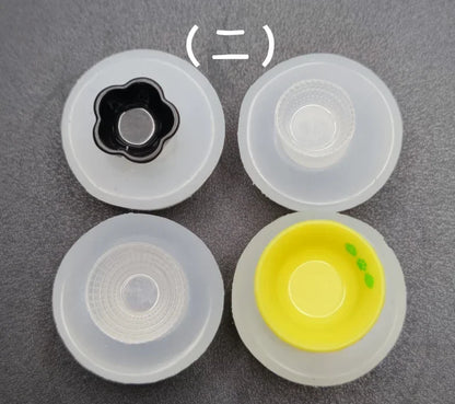 Miniature Food Play Mini Vintage Plate Fruit Plate Dinner Plate Doll House Mini Baking Baking Pan Organizer Jar Silicone Mold