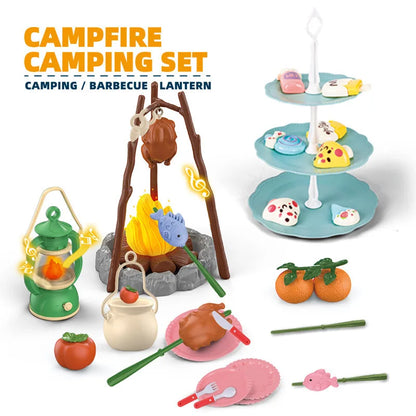 Kids Camping Tent Set Baby Playground Miniature Foods Children's Tent House Indoor Outdoor Parent-Child Interactive Game Toys