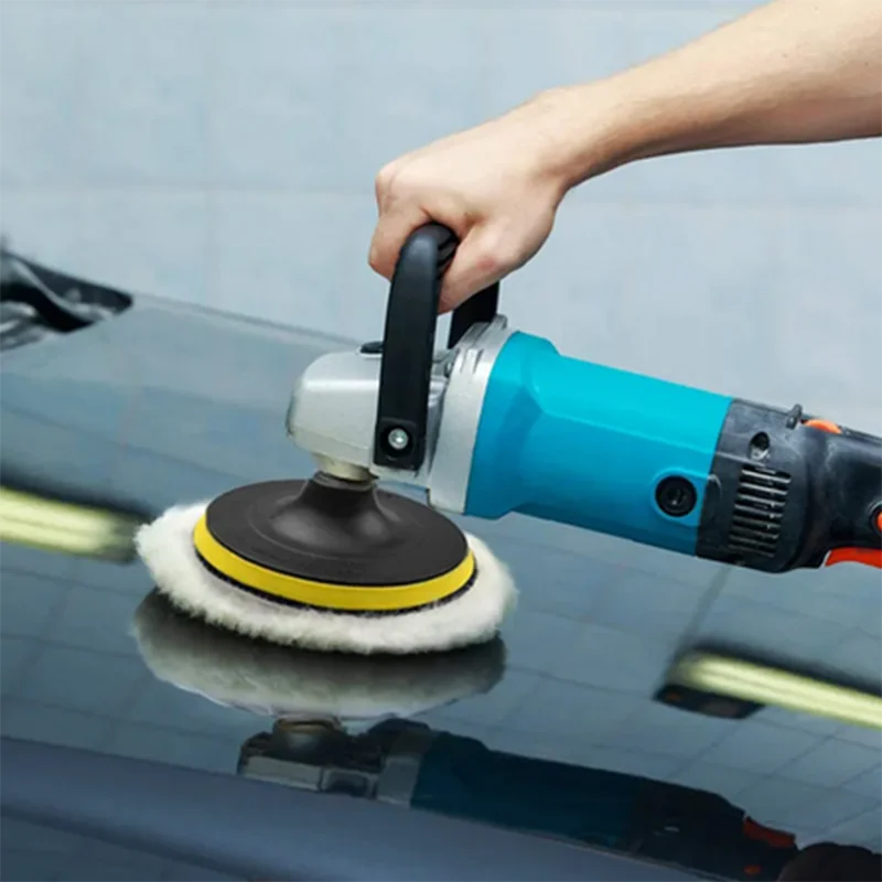 5Pcs Wool Car Polishing Pad Set For Polisher Machine Waxing Polishing Buffing Auto Paint Care Polisher Pads 3/4/5/6/7 Inch