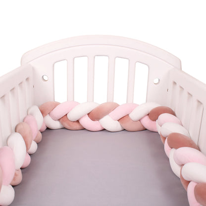 1-4M Baby Bumper Bed Braid Knot Pillow Cushion Bumper for Infant Crib Protector Cot Bumper Room Decor Crib Bedding Braid Set