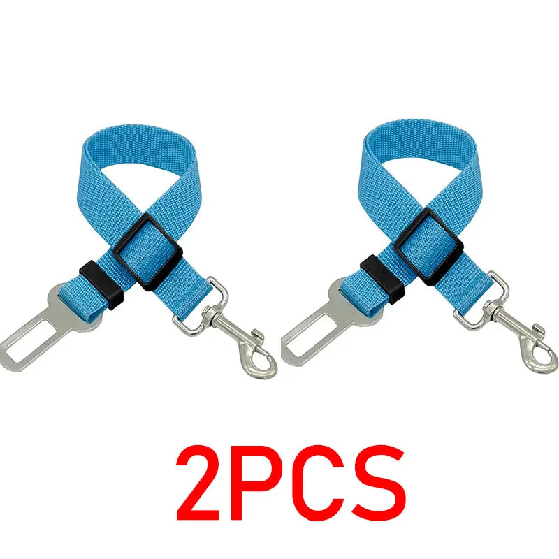 New Dog Car Belt Cat Car Seat Belt Pet Seat Vehicle Dog Harness Lead Clip Safety Lever Traction Dog Collars GXQ05