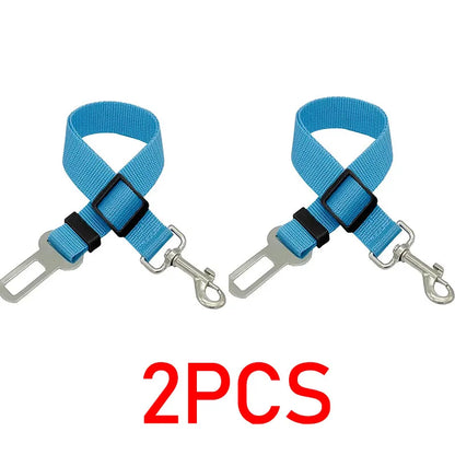 New Dog Car Belt Cat Car Seat Belt Pet Seat Vehicle Dog Harness Lead Clip Safety Lever Traction Dog Collars GXQ05