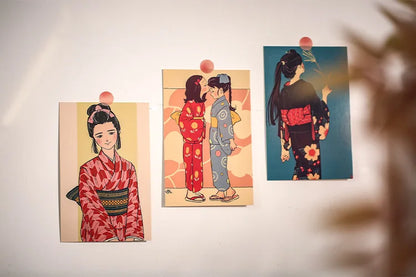 30 Sheets/Set Showa Monogatari Series Postcard Japanese Girl illustration Greeting Cards Message Card Business Gift Card