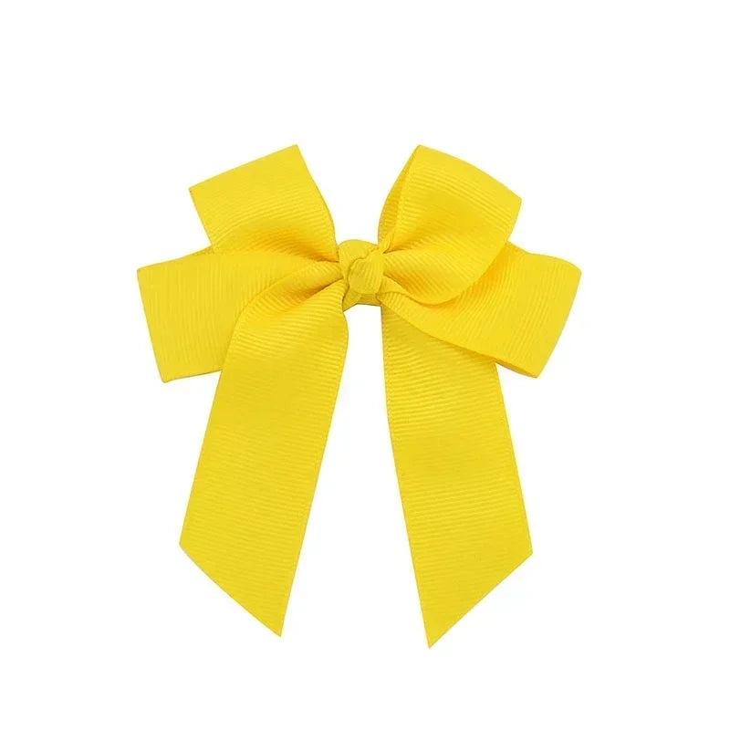 1pcs 3.6'' Solid Color Bowknot Hair Clips For Baby Girls Classic Bows Hairpins Cute Barrettes Headwear Kids Hair Accessories