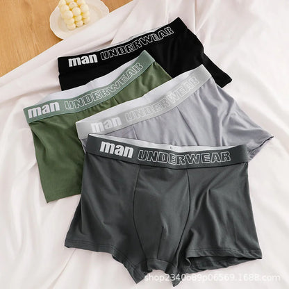 4-Piece/Set Men's Cotton Comfortable Boxer Shorts Breathable And Fashionable Fitness Underwear Men's Close Fitting Boxer Shorts