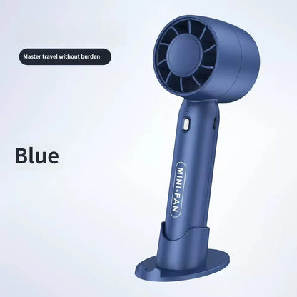 Summer Mini Handheld Fan USB Rechargeable Portable High-speed Motor Small Desktop Stand Turbo Fan for Travel Outdoor Activeity