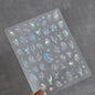 Colorful Bagful Jellyfish Bubbles Swimming Rings Rainbow Stars Ocean Starfish Self Adhesive 5D Nail Art Sticker Manicure Decal