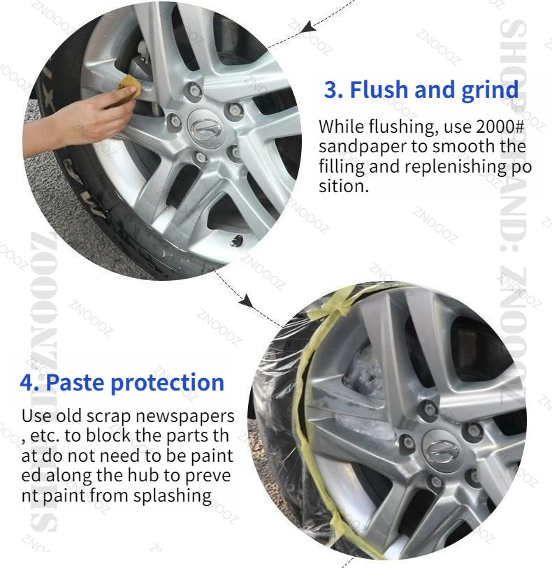 450ml Silver Series Alloy Automotive Wheel Repair Spray Paint - DIY Scratch Remover, Touch Up Paint Quick Matte Bright black
