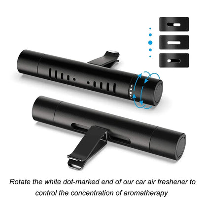 Car Fragrance Custom Vent Clip Cylindrical Essential Oil Car Diffuser Vent Clip with 10 Refill Sticks for Auto Office Kitchen