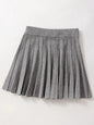 Autumn Knit White Mini Pleated Skirts For Women A Line Skirt Gray High Waist Women Knitted Pleated Short Skirts Korean Fashion