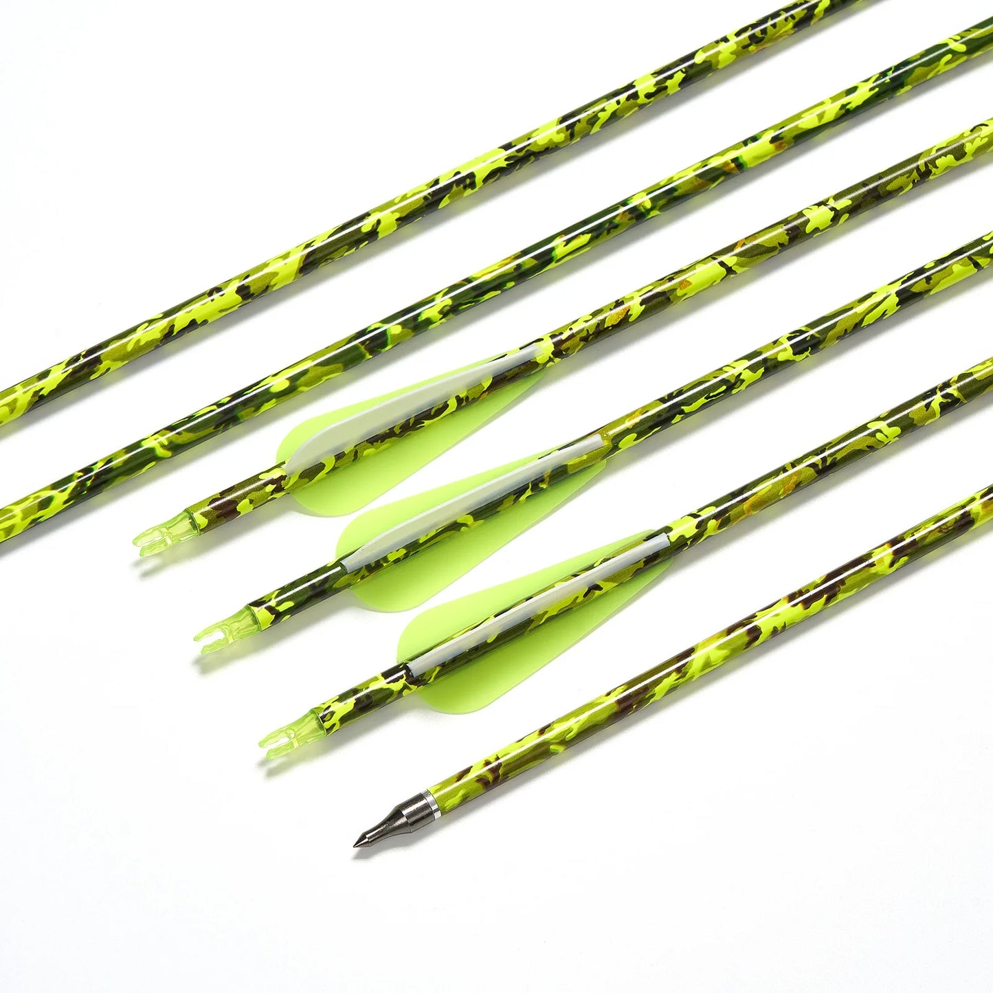 Toparchery 31.5Inch Mixed Carbon Arrows ID 6.2mm Plastic Feather Outdoor Target Hunting and Shooting