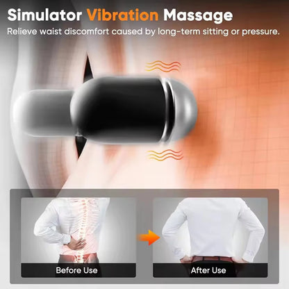NEW 3-in-1 Back Massager Heat Vibration for Back Pain Relief Herniated Disc Stretch Support Traction Lower Back Massage Pillow