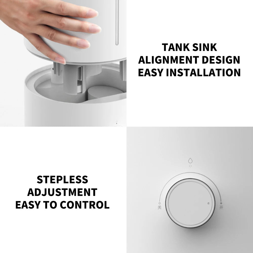 Original MIJIA Humidifier 2 300mL/h Humidification 4L Large Capacity Mist Maker Add Water Home Humidity Control Low Sound CN