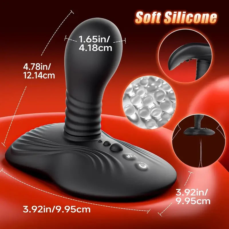 Remote Control Rotating Prostate Massager Anal plug Sucker Butt Plug Triple Vibrating Vibrator For Men Women Perineum Stimulator
