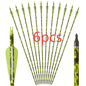 Toparchery 31.5Inch Mixed Carbon Arrows ID 6.2mm Plastic Feather Outdoor Target Hunting and Shooting
