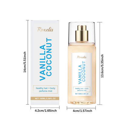 Vanilla Coconut Lady Body Cologne Natural Lasting Luxury Refreshing Light Fragrance Exudes Unique Charm Romantic Elegant Scents