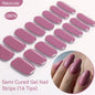 Gradient Auroras Semi Cured Gel Nail Strips Sparkly Shinning DIY Gel Polish Stickers for Nails Works with UV/LED Nail Lamps