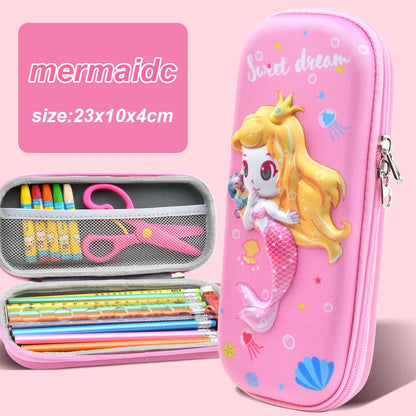 3D Kawaii Pencil Case EVA Large Capacity Waterproof Light Pencil Box for Student School Supply Stationery bag