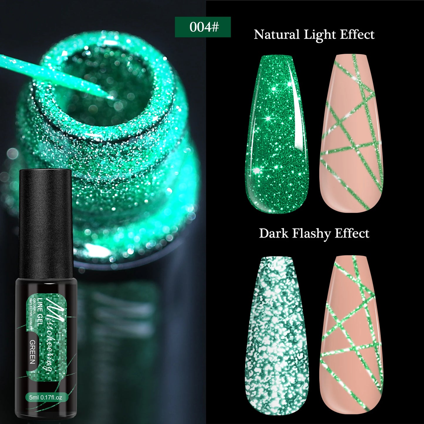 Gold Silver Metallic Liner Paint Gel Nail Polish Chrome Mirror Metal Effect Super Bright French UV LED Semi Permanent Nail Gel