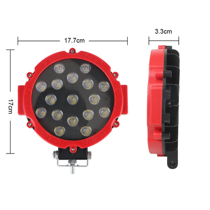 Spot Beam 7 inch Round LED Light Bar 51W LED Work Light For Truck Tractor 4x4 Off Road Driving Light