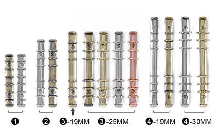 Metal Spiral Rings Binder Clip With 2 Pairs of Screw For Diary Notebook Planner A7 Binder Clip File Folder