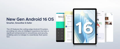 DOOGEE U11 Android 15 Tablet 11'' Ultra-clear 90Hz Display 4GB RAM 128GB ROM 8580mAh Battery Dual Speaker Supports Widevine L1