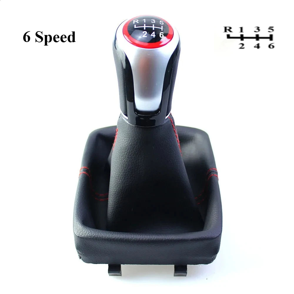 New Gear Shift Knob for VW Polo 9N 9N2 2002 2003 2004 2005 2006 2007 2008 2009 with Lever Shifter PU Leather Gaitor Boot Cover
