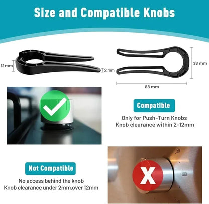 Stove Knob Locks Child Proof Safety Covers for Gas Burner Oven Knobs Includes Door Handle Guards for Complete Home Protection