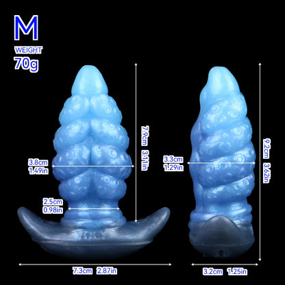 FAAK Silicone Wearable Anal Plug with Large Tail size S M L XL XXL Wireless Control Strapon Vibrator BDSM Flirting Sex Toys