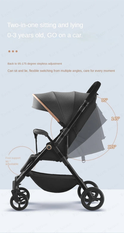 Baby Carriage,Bi-directional ultra lightweight foldable high landscape four wheel shock absorber baby stroller,baby cart