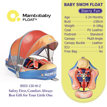 Mambobaby Baby Pool Float Vip 5 Dropshipping Blackproof Pool Mat For Infant Non-Inflatable Natation Buoy With Parasol Beach Toys