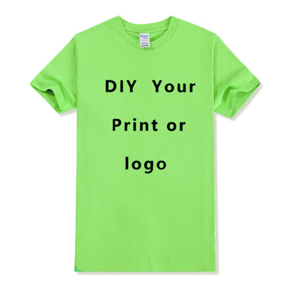 Custom T shirt Women Men Customised Printed 100% Cotton Short Sleeve Your Logo Photo Brand Text Tee Personalize Graphic Clothing