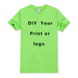 Custom T shirt Women Men Customised Printed 100% Cotton Short Sleeve Your Logo Photo Brand Text Tee Personalize Graphic Clothing