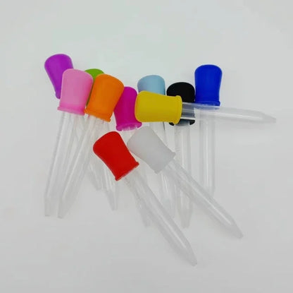 10Pcs/Set 5ml Silicone Plastic Pipette School Lab Experiment Supplies Dropper Feeding Medicine Liquid Eye Ear Pipette Dropper