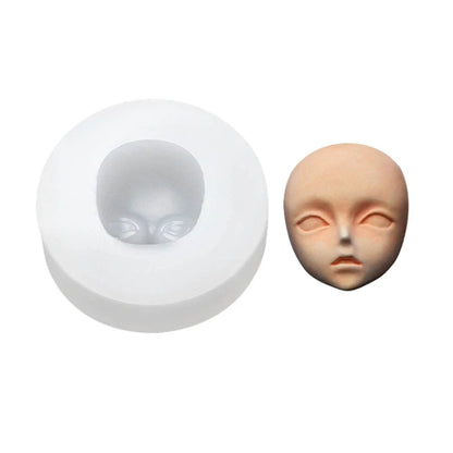 Elf silicone Q version face face mold ultra-light clay soft pottery face mold bjd silicone fairy ears baby face