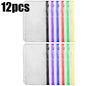 2-24Pcs Clear A6 6-Hole Binder Pockets Waterproof PVC Organizer Cash Budget Envelopes Zipper Binder Pouches for Notebook Planner