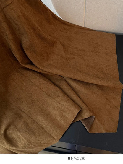 French Fashion Y2K Vintage Harajuku Suede Skirts Women Slim Fit Irregular High Waist A-Line Skirts Casual Elegant Pleated Skirts
