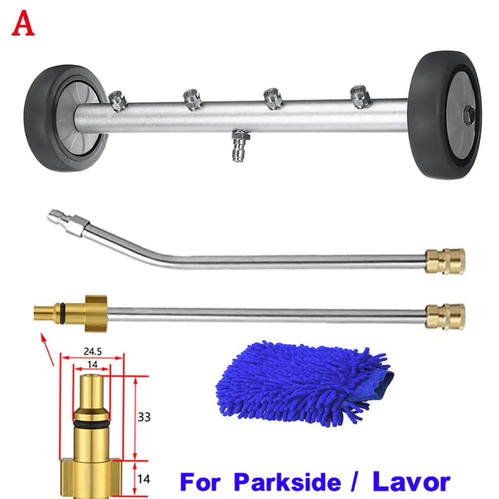Undercarriage Cleaner Water Broom Car Chassis Wash For Karcher/Parkside/Black Decker Wash The Bottom Of The Car Washer Nozzles