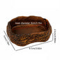 Multi-functional Reptile Feeding Bowl Multicolor Tree Stump Shape Crawler Water Basin Faux Stone Leak Proof