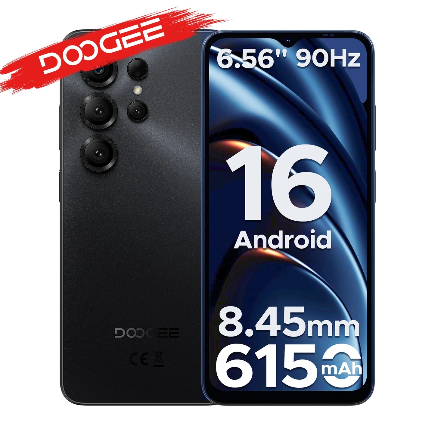 Global Version DOOGEE Note56 X Android Smartphone 16 "battery 6150 mAh 24 Go RAM (3 + 21) 64 Go ROM Phone mobile