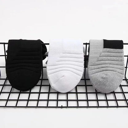 6/3/1 Pairs Men's Compression Socks Breathable Basketball Sports Cycling Socks Moisture Wicking High Elastic Tube Socks