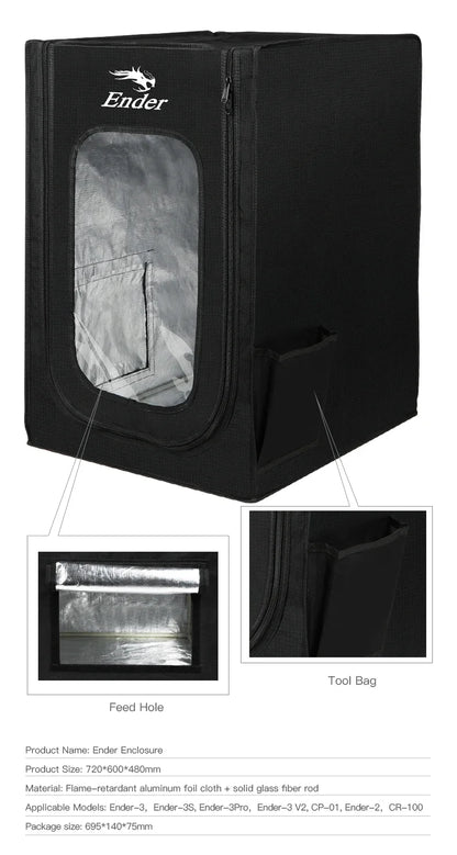 Creality Official Ender Enclosure Update Constant Temperature Fireproof Dustproof 3D Printer Protective Cover for Ender-3/3 V2